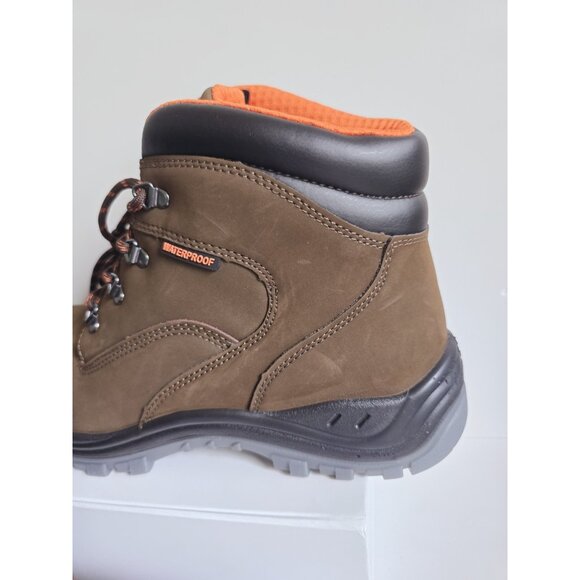 Hytest Knox Direct Attach Steel Toe 6” Brown Waterproof Work Boots Size 14 Wide - Picture 5 of 13